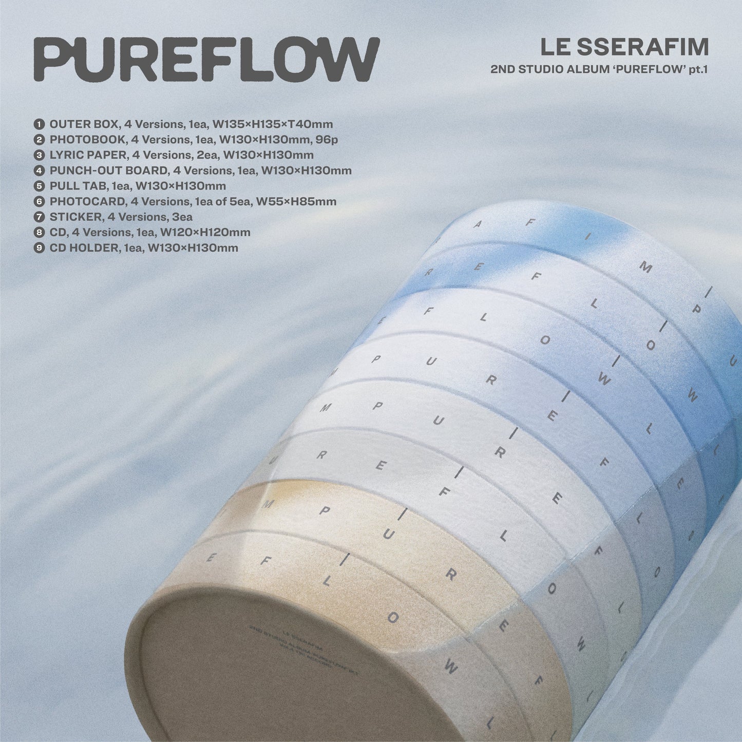 (Pre-order) LE SSERAFIM - 2nd Studio Album [PUREFLOW] pt.1
