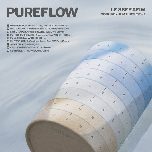 (Pre-order) LE SSERAFIM - 2nd Studio Album [PUREFLOW] pt.1
