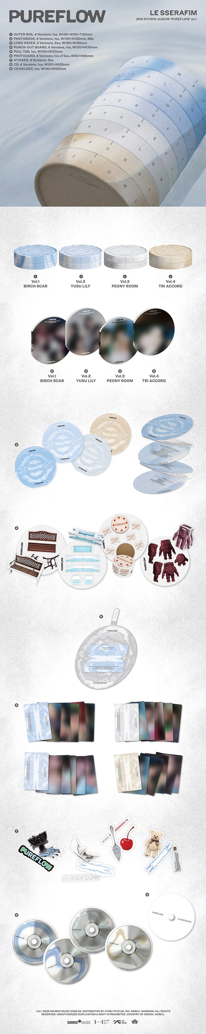 (Pre-order) LE SSERAFIM - 2nd Studio Album [PUREFLOW] pt.1