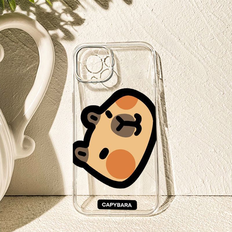 Cute Capybara Transparent iPhone Cases