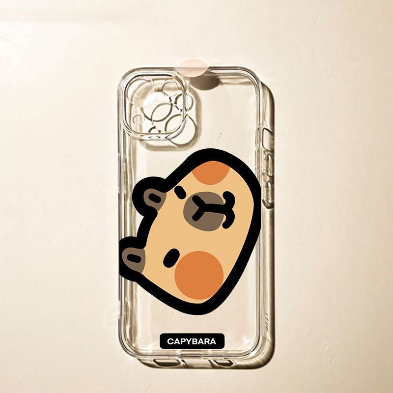 Cute Capybara Transparent iPhone Cases