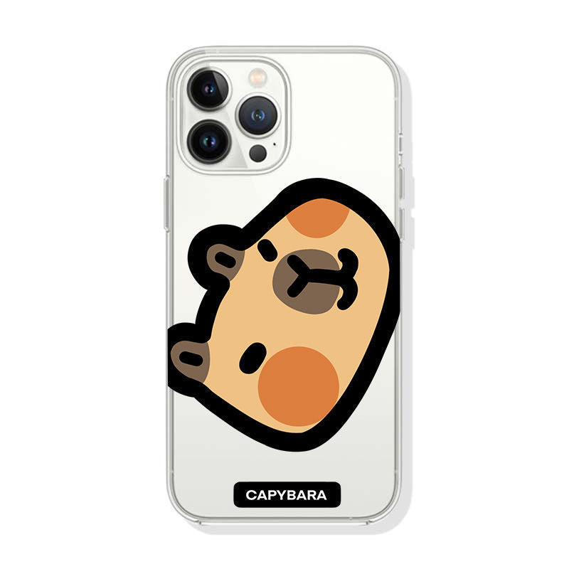 Cute Capybara Transparent iPhone Cases