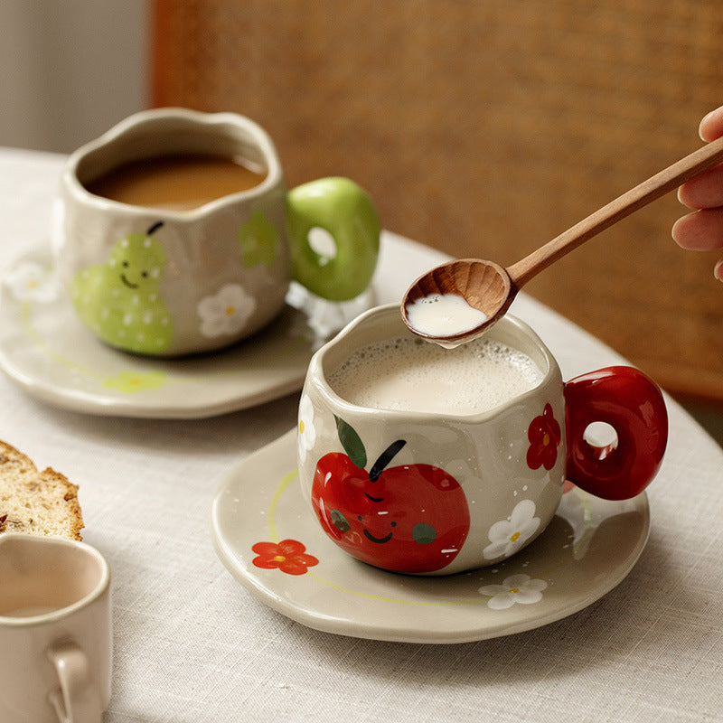 Fruit Ceramic Coffee Mug Set