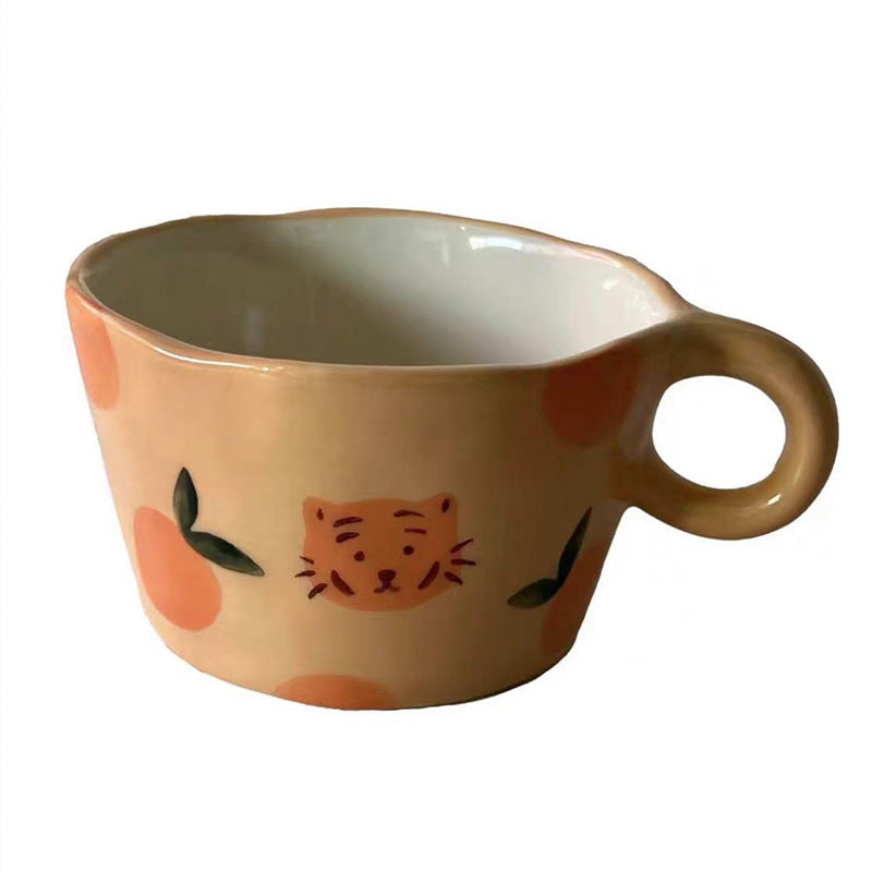 Cute Tangerine Tiger Ceramic Mug