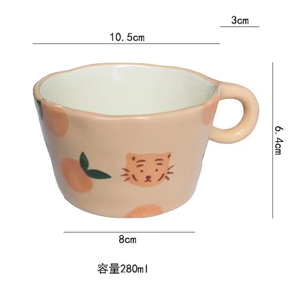 Cute Tangerine Tiger Ceramic Mug