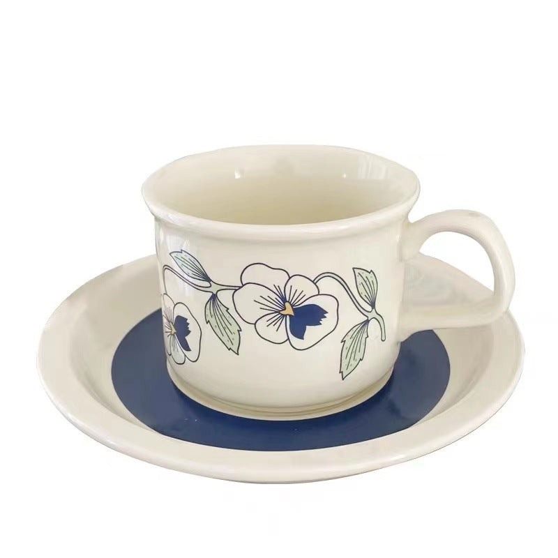 Vintage Floral Ceramic Mug Set