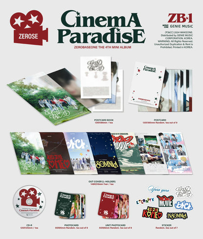 ZEROBASEONE(ZB1) - The 4th Mini Album [CINEMA PARADISE] (ZEROSE ver.) (Random)