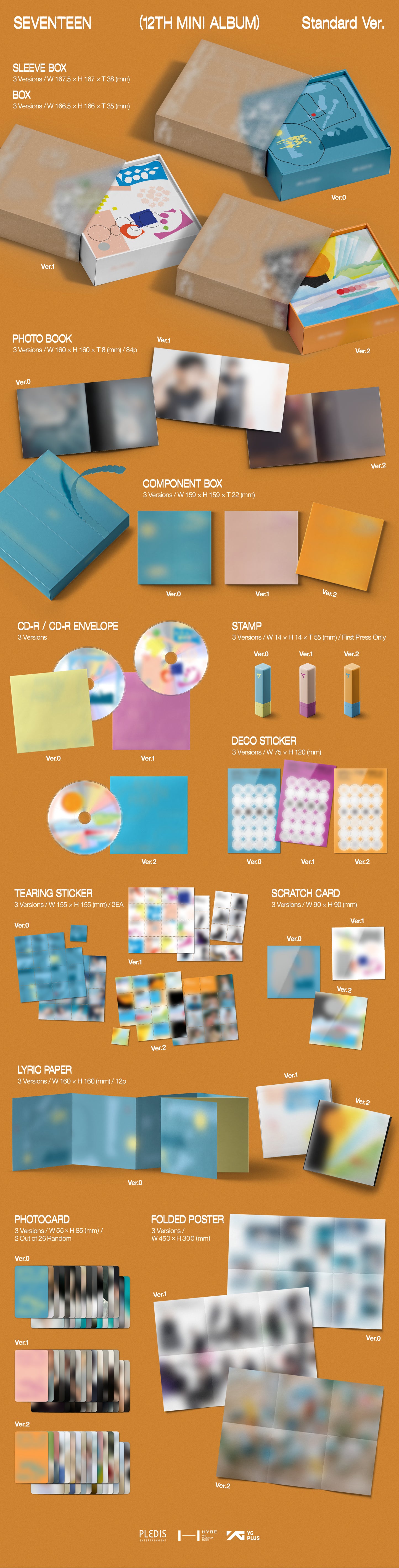 (Pre-order) SEVENTEEN - 12th Mini Album [SPILL THE FEELS](Standard ver.)