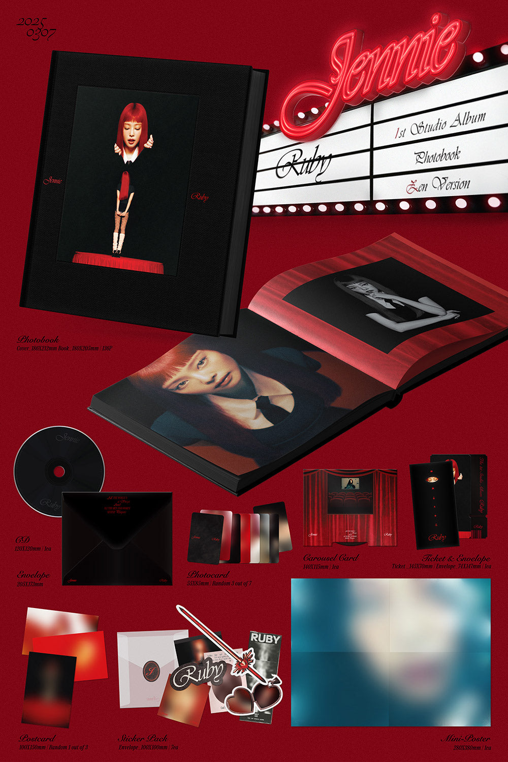 (Pre-order) JENNIE - The 1st Studio Album [Ruby] (Photobook ver.)