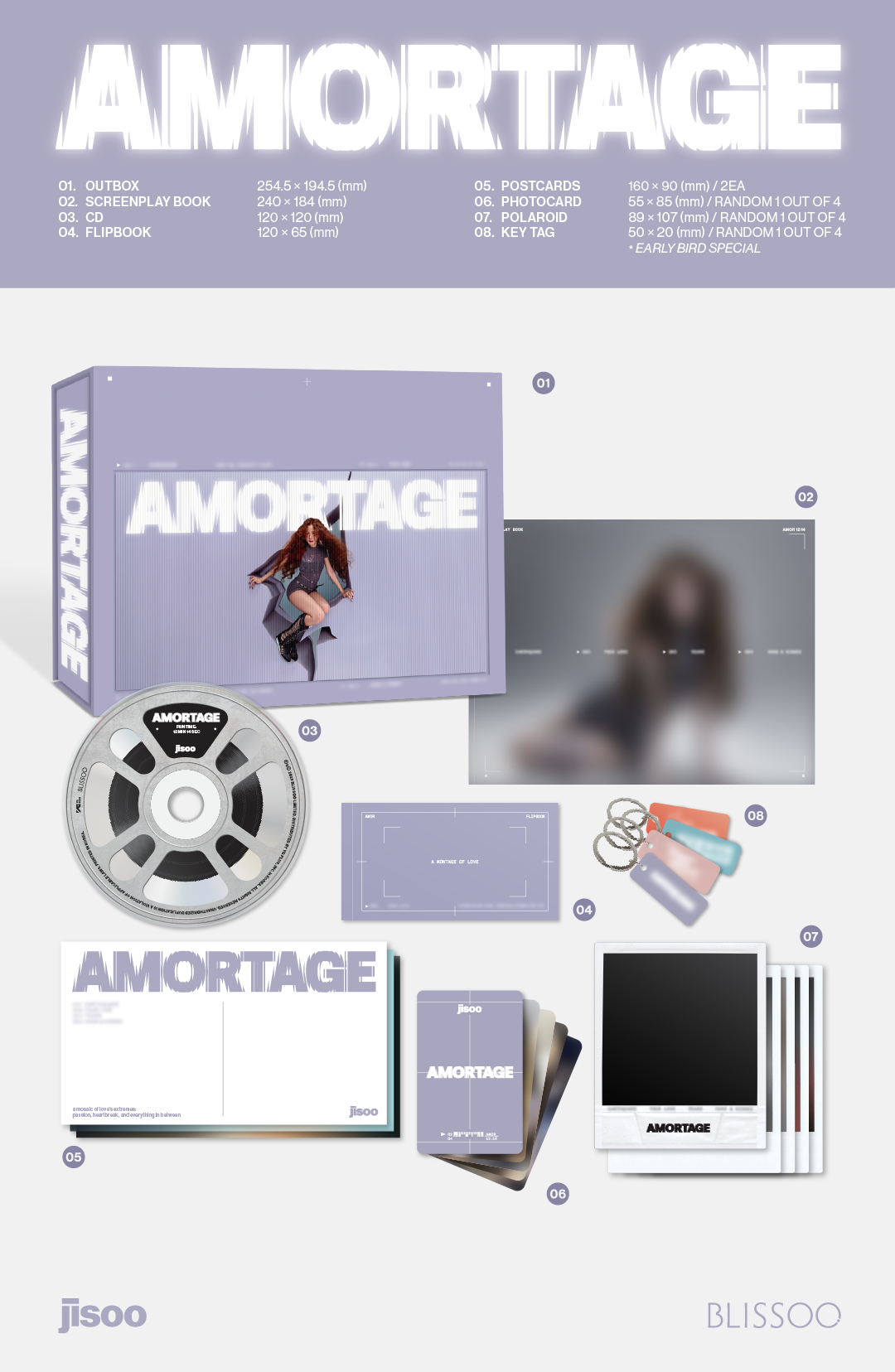 (Pre-order) JISOO - Mini Album [AMORTAGE] (Exclusive Edition)