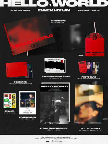 BAEKHYUN - 4th Mini Album [Hello,World] (Photobook ver.)