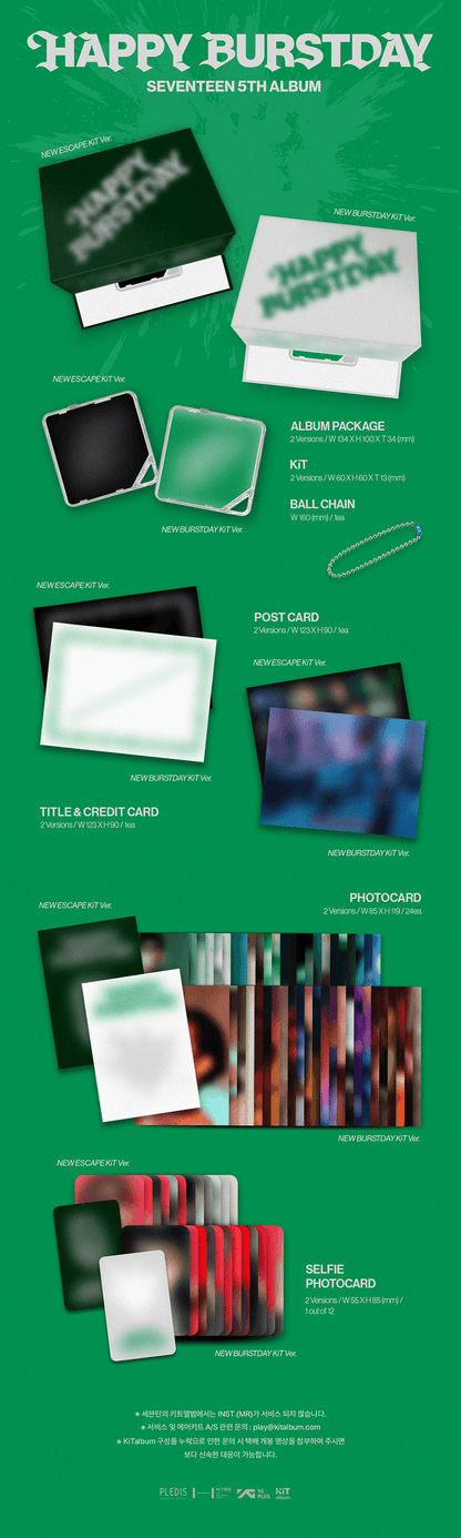 SEVENTEEN - 5th Album [HAPPY BURSTDAY] (Kit ver.)