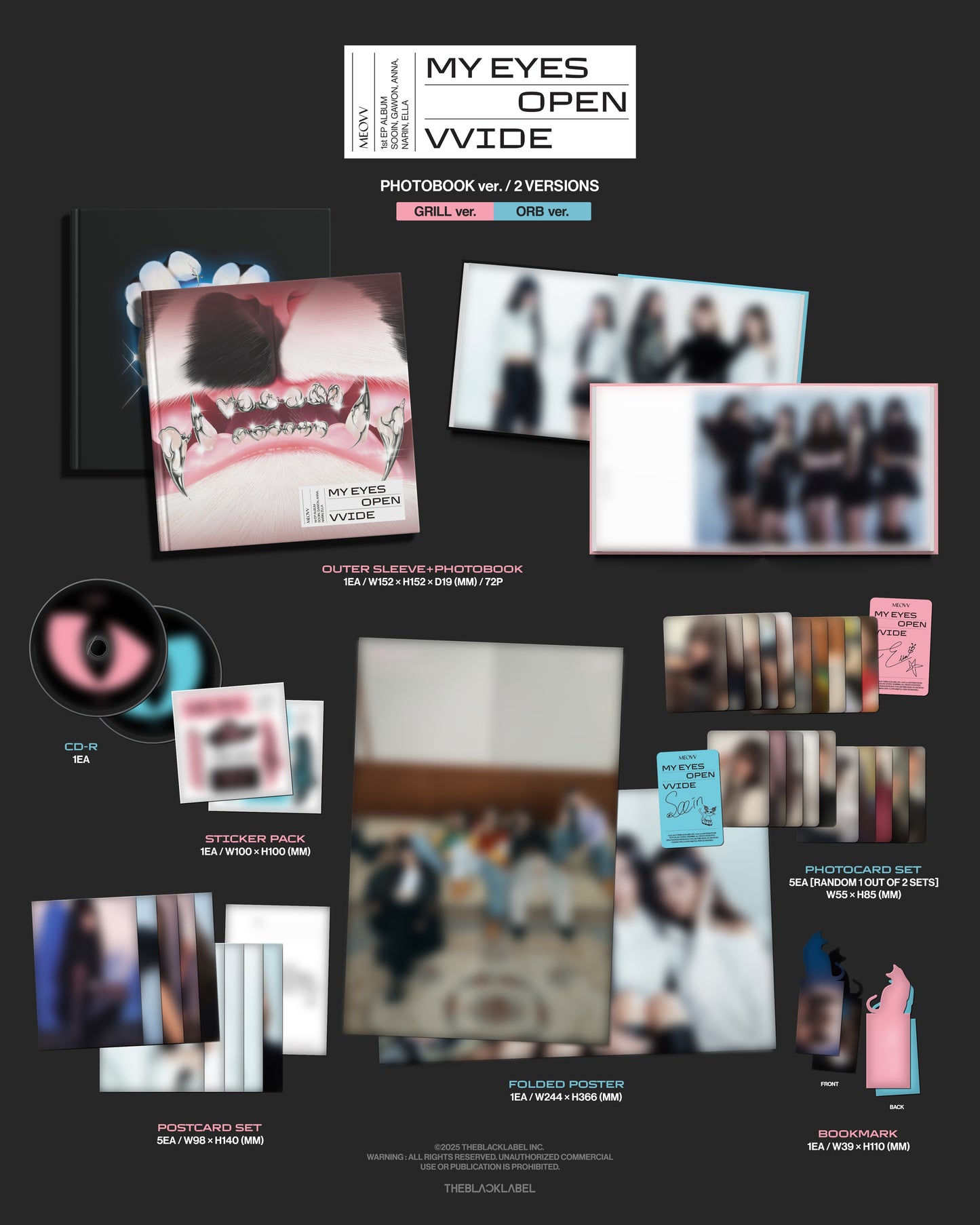 (Pre-order) MEOVV - 1st EP Album [MY EYES OPEN VVIDE] (Photobook ver.)