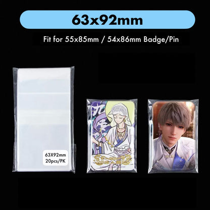 Badges Protective Sleeves Self-sealing Bags (50pcs/pk)