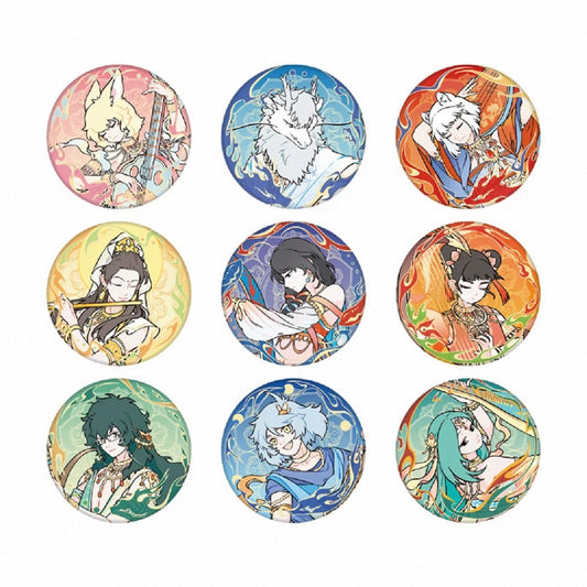 FEI REN ZAI/非人哉 x 敦煌画院 - [伎乐飞天系列] - 75mm Badge/Pin (Random)