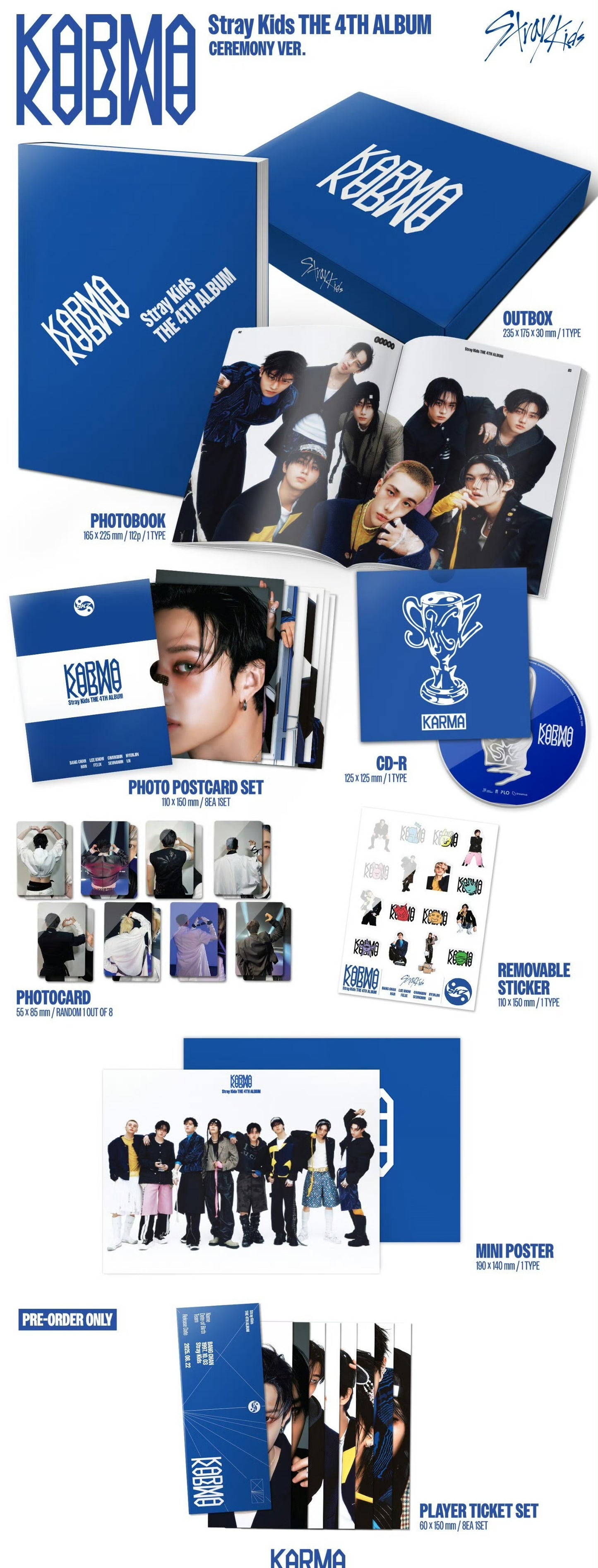(Pre-order) STRAY KIDS - The 4th Album [KARMA] (Photobook ver.)