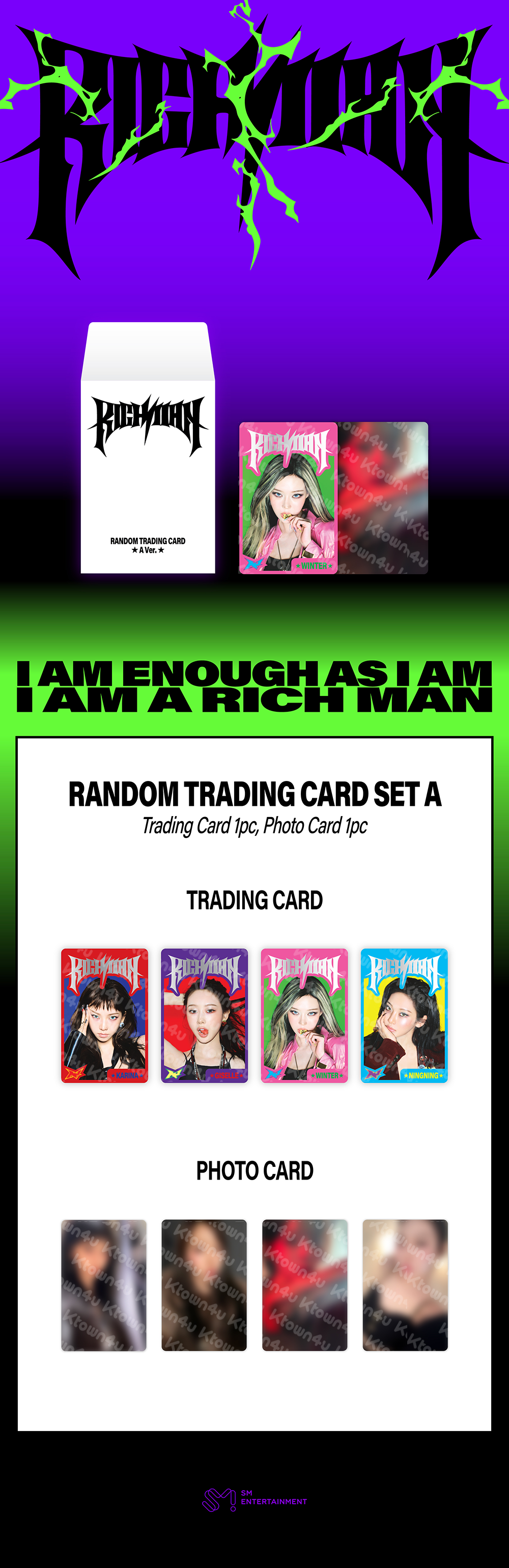 (Pre-order) AESPA - [aespa WEEK - #Rich_Man MD] Random Trading Card Set