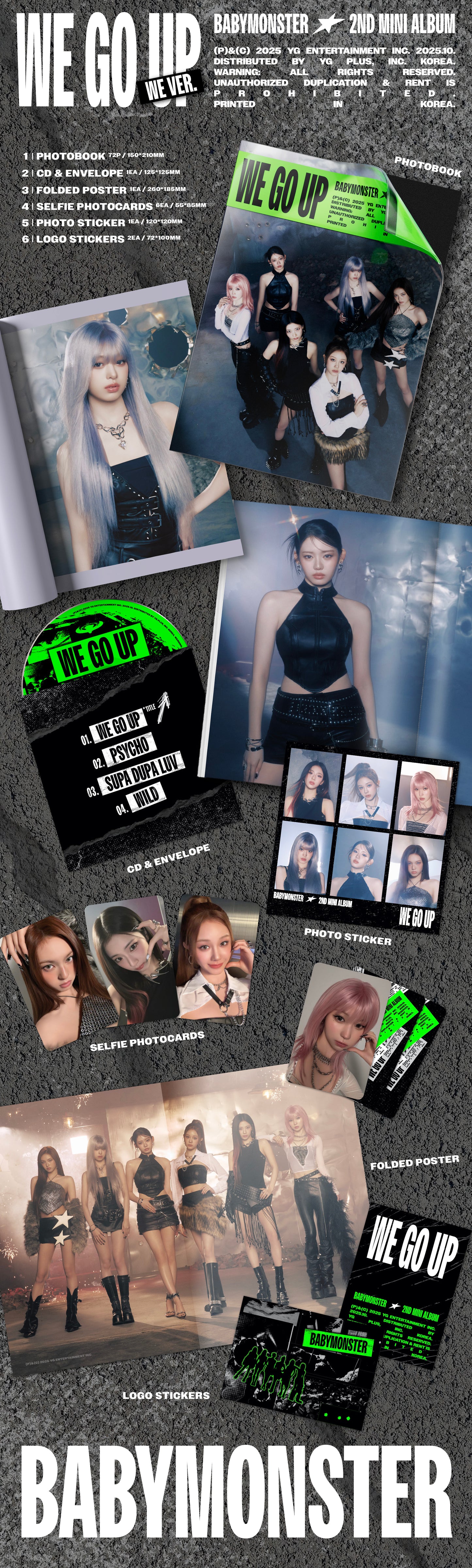 (Pre-order) BABYMONSTER - 2nd Mini Album [WE GO UP]