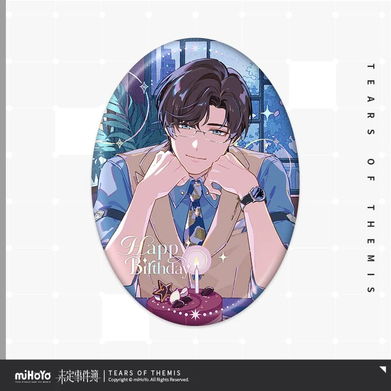 (Pre-order) Tears of Themis/未定事件簿 - Artem 左然 Birthday Merch [予爱未名系列-同生]- Oval Badge/Pin