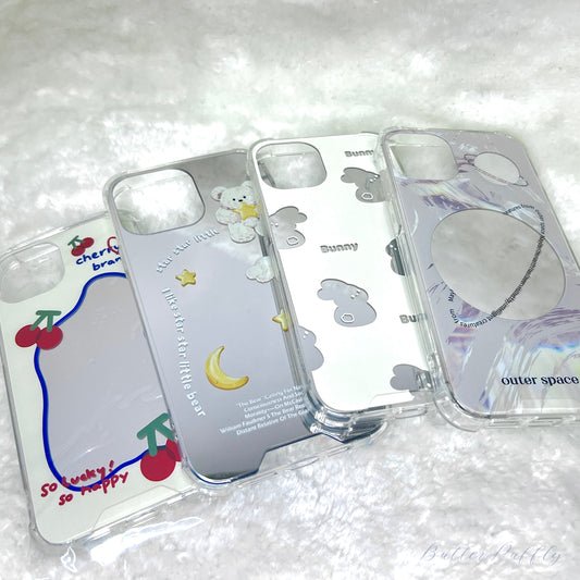 Cartoon Cute Mirror Phone Cases for iPhone (1 PC)