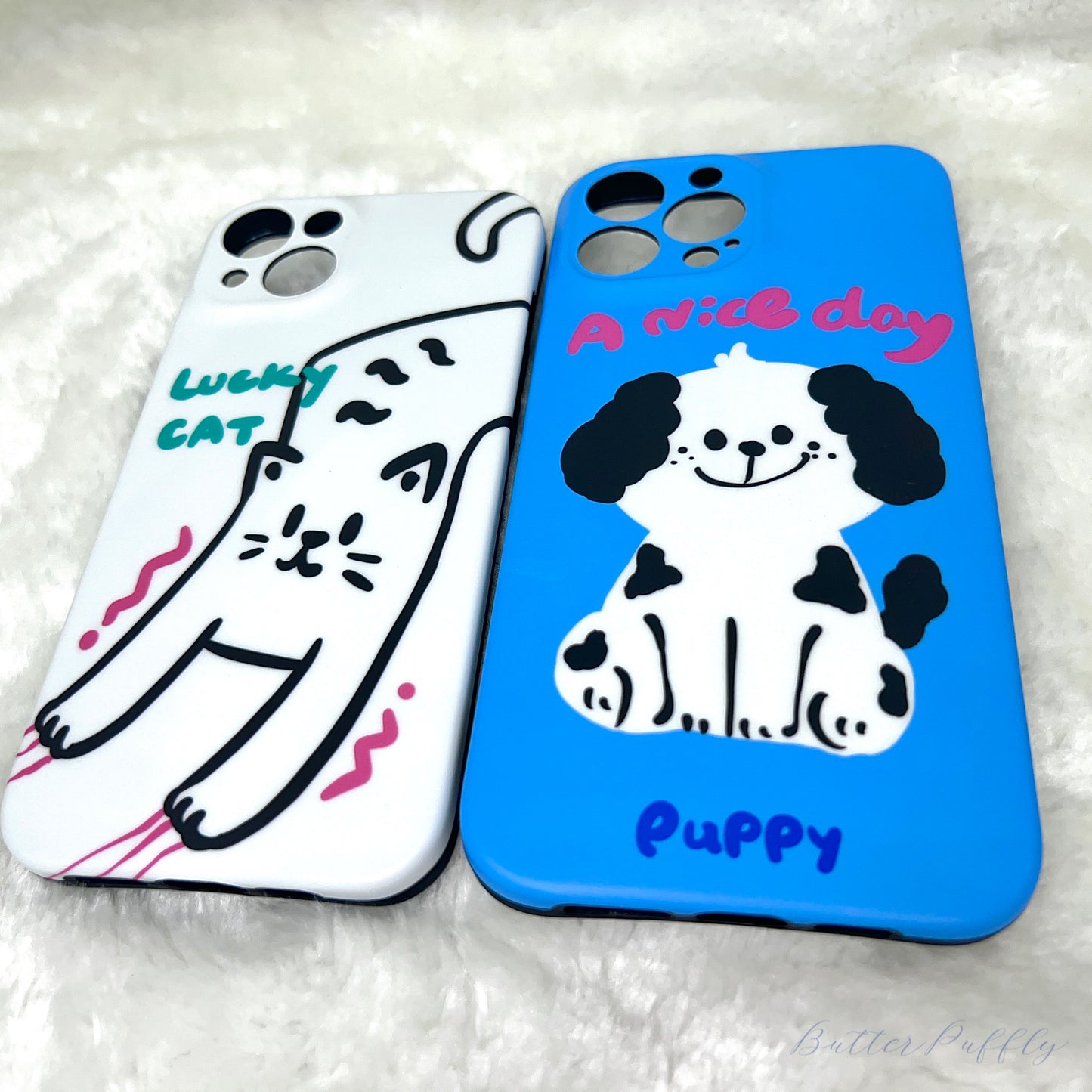 Cutie Kitten Puppy Soft Fully Wrapped Phone Cases for iPhone (1 PC)