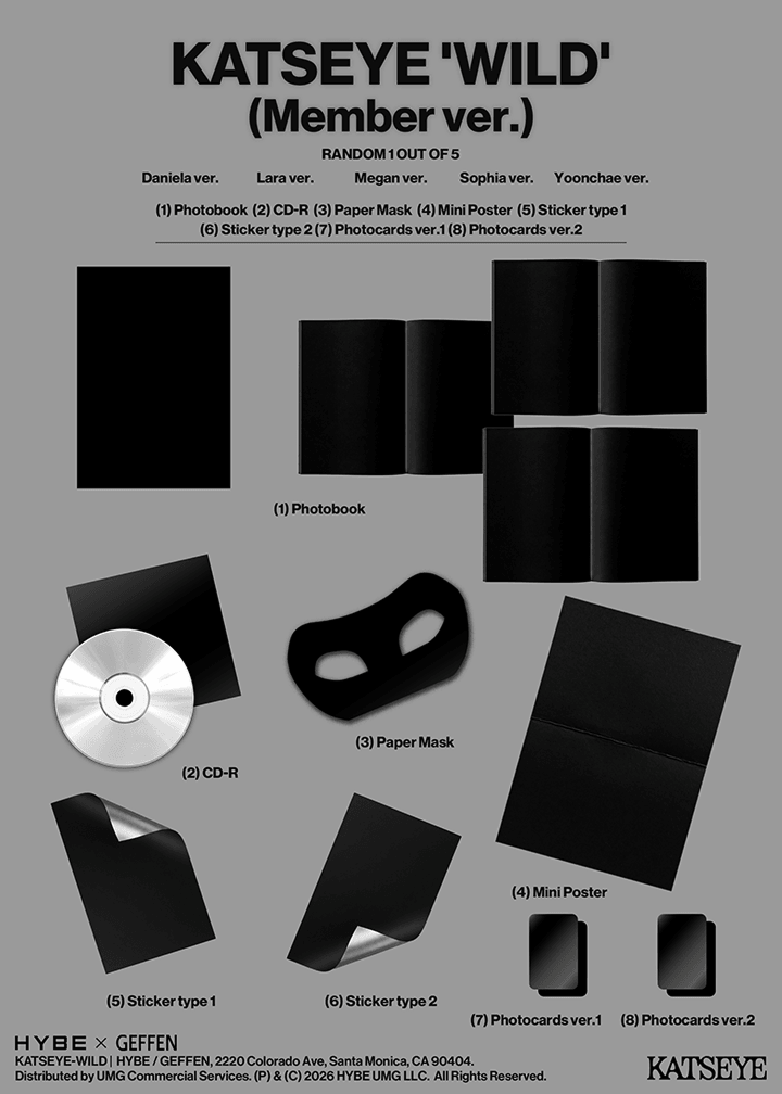 (Pre-order) KATSEYE - [WILD] (Member ver.)
