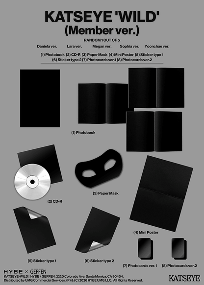 (Pre-order) KATSEYE - [WILD] (Member ver.)