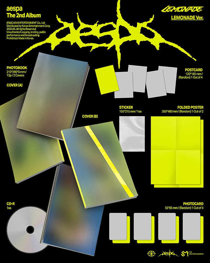 (Pre-order) AESPA - The 2nd Album [LEMONADE] (LEMONADE Ver.)