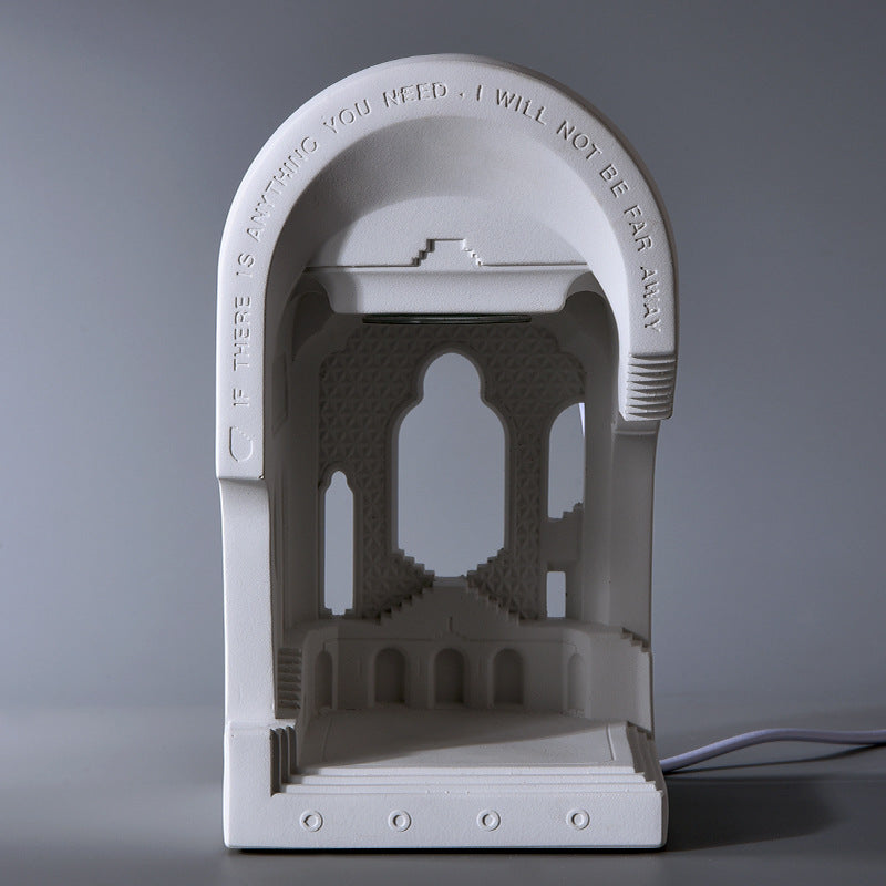 White Architecture Gypsum Candle Warmer