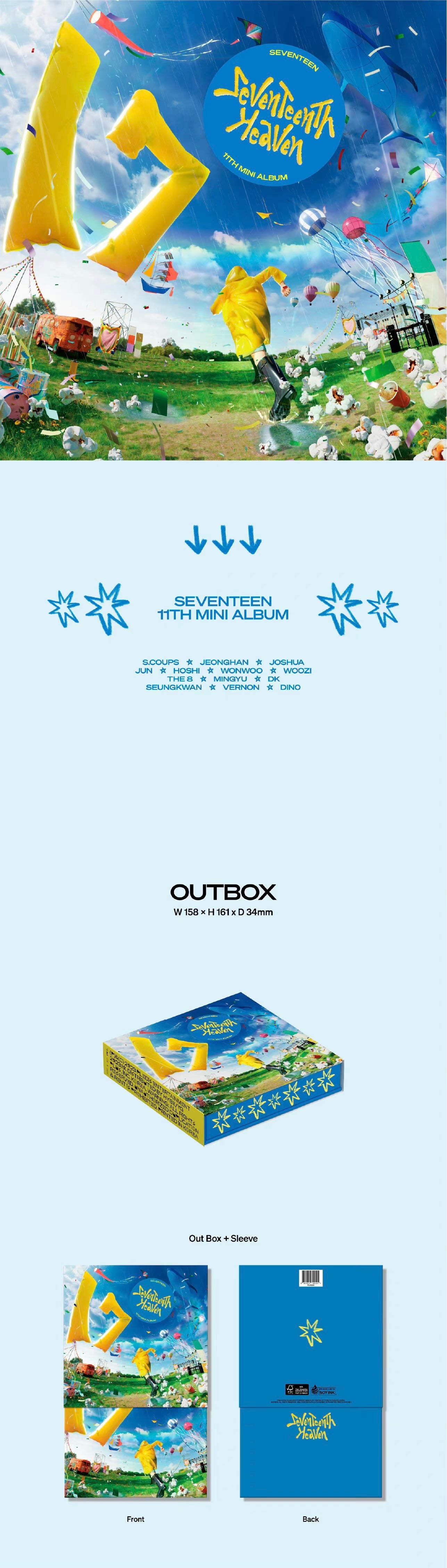 SEVENTEEN - 11th Mini Album [Seventeenth Heaven] (Carat Version)