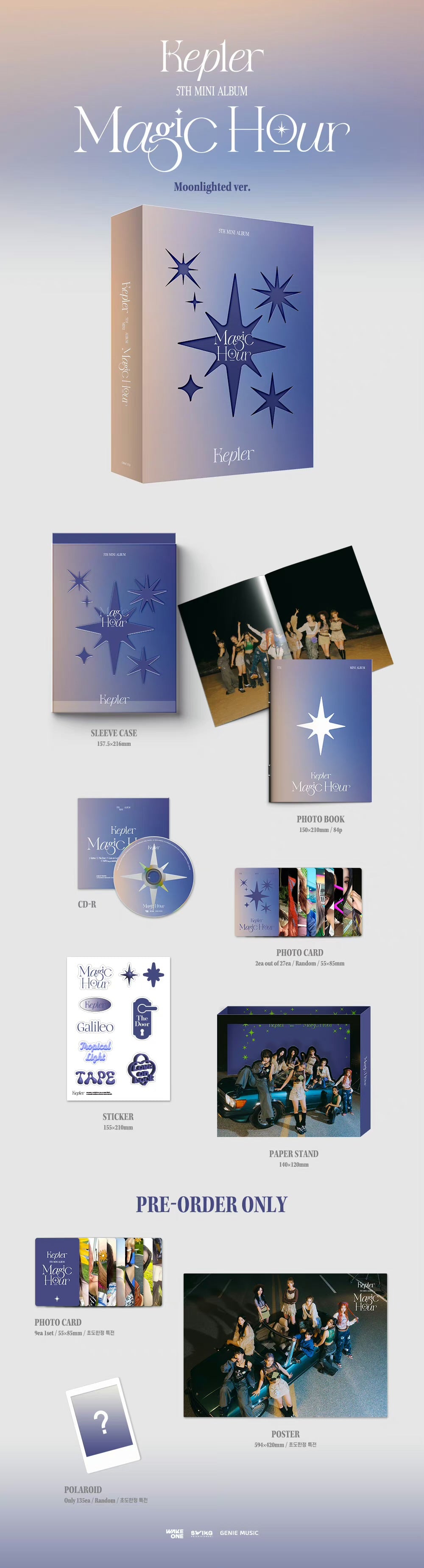 KEP1ER - The 5th Mini Album [Magic Hour] (3 Versions)