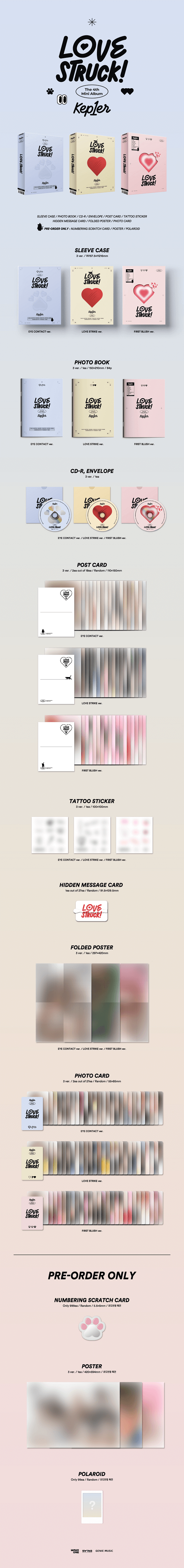 KEP1ER - The 4th Mini Album [Lovestruck!] (3 Versions)