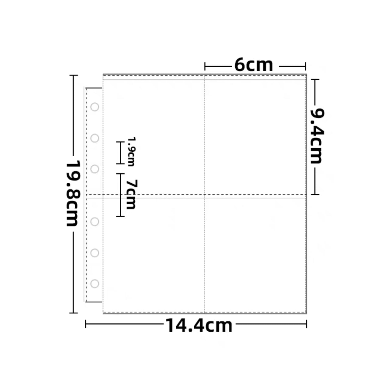 10pcs 4-Grid Photo Album Inner Pages Card Album Pages (20ea)