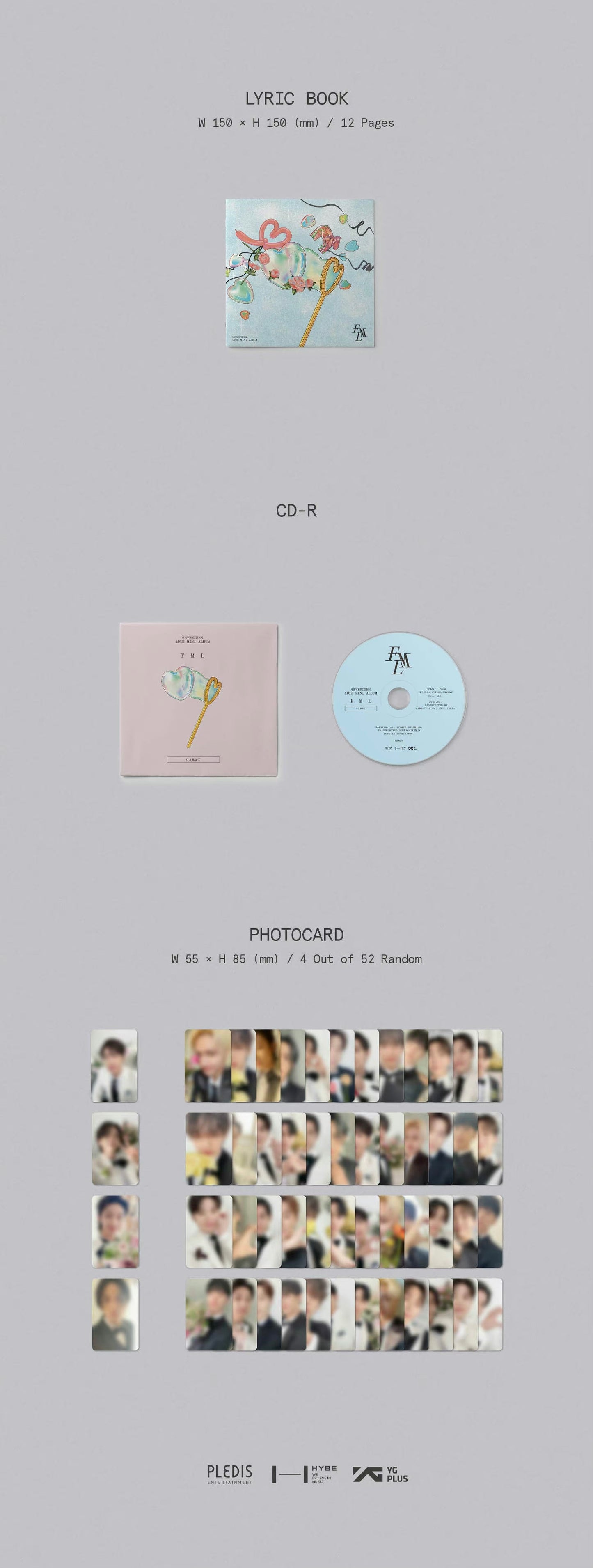 SEVENTEEN - 10th Mini Album [FML] (Carat Version) (Random)